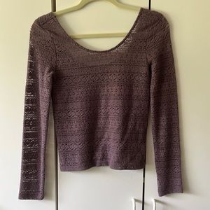 American Eagle Outfitters Eyelet Long sleeve Top